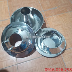 Cung cấp nồi lẩu inox cù lao 2 ngăn dành cho nhà hàng