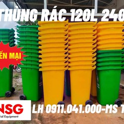 Phân phối thùng rác 120lit 240lit 660lit, thùng rác y tế giá rẻ