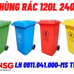 Thùng rác 120lit 240lit nhựa HDPE, thùng rác số lượng lớn giá rẻ 0911041000