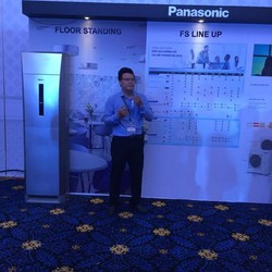 Thi công Máy lạnh tủ đứng ĐHKK Panasonic kiểu dáng nhỏ gọn, vận hành êm ái