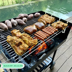 Bếp nướng, lò nướng thép siêu bền cho nhà hàng, gia đình, biệt thự, sân vườn Acter CK350