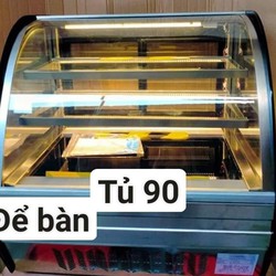 Tủ bánh lạnh để bàn kính cong 3 tầng mới 100%