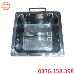 Nồi lẩu inox hai ngăn vuông cho nhà hàng quán ăn tại Hải Phòng