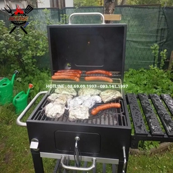 Bếp nướng tiệc ngoài trời cỡ lớn, dùng cho gia đình, dã ngoại, kinh doanh nướng