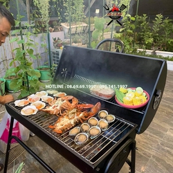 Bếp nướng BBQ ngoài trời giá rẻ cho gia đình, sân vườn Barrell Barbecue