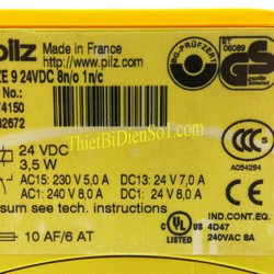 Rờ le an toàn Pilz PZE 9 24VDC 8n/o 1n/c 774150 Cty Thiết Bị Điện Số 1