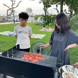 Bếp nướng than hoa ngoài trời Acter CK350 dùng kinh doanh, mang đi du lịch