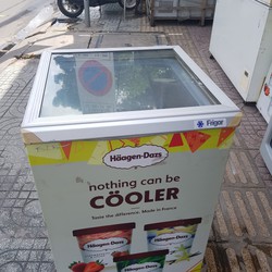 tủ đông mặt kính hiệu Frigor dung tích 250L mới 90%