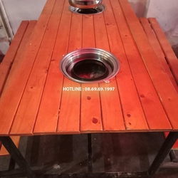 Bếp than nướng không khói hút khói trên BBQ Hàn Quốc