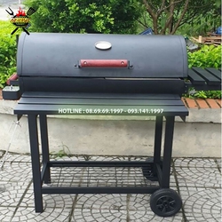 Lò nướng than bbq ngoài trời BBQ05 có motor xoay thực phẩm