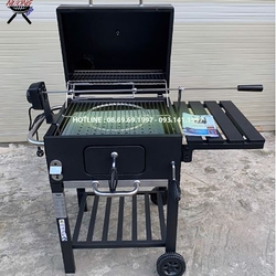 Bếp nướng bbq có nắp đậy, motor xoay TopGrill Wagon