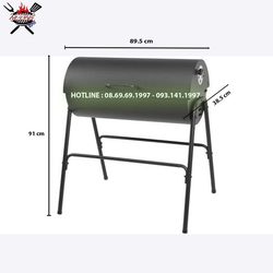 Barrell Charcoal Grill lò nướng than hoa ngoài trời cho resort, sân vườn