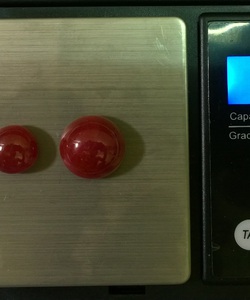 Cặp đôi khối tròn Ruby Lục Yên tự nhiên