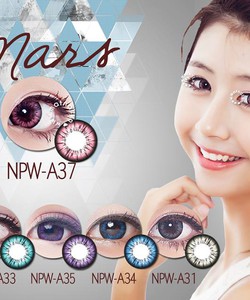 Kính áp tròng mắt nai dòng beauty 220k kèm nước ngâm khay đựng