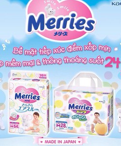 Bỉm Goon 350k, Merries 370k