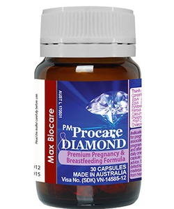 Viên uống cho bà bầu PM Procare Diamond bổ sung Omega 3 30 viên