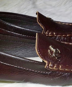 Giày lười da thật cao cấp cho trẻ em Ngựa Nâu