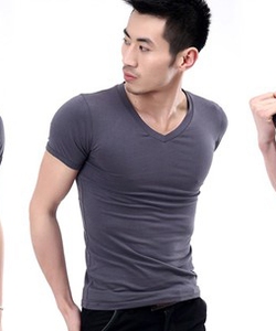 Chuyên sản xuất áo thun nam body cổ tim cao cấp giá xuất xưởng