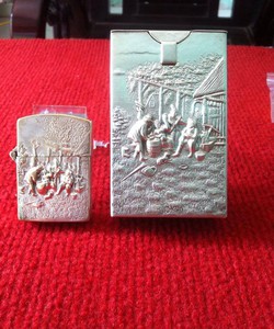 Zippo Đồng Khối Mạ Bạc 1938 cổ cũ