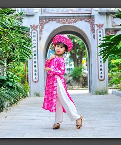 Áo dài Lụa trẻ em 100% SILK