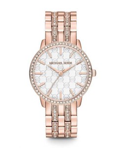 Đồng hồ nữ MICHAEL KORS MK3237 NINI White Logo Rose Gold Tone Crystal Glitz Women s Watch