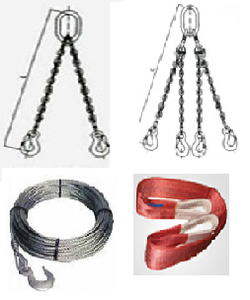 Xích cẩu hàng, xích cẩu thùng phuy, cáp thép, cáp vải