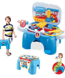 Bộ đồ chơi tiêu chuẩn Châu Âu: Ghế nấu ăn, trang điểm, bác sĩ nhựa cho bé trai/bé gái
