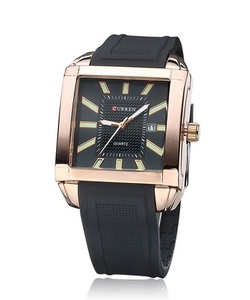 Đồng hồ nam CR011 mặt vuông Màu vàng