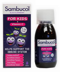 Siro Sambucol tăng cường sức đề kháng cho bé từ 1 tuổi đến 12 tuổi. Hàng chính hãng Anh Quốc 100%, có bill mua hàng