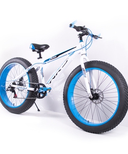 Xe đạp bánh to Fatbike Trắng Xanh Dương