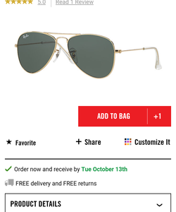 RayBan junior 50mm