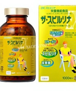 Tảo vàng hộp 1000 viên Tảo Xoắn Spirulina EX Nhật Bản