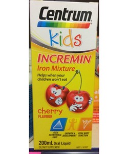 Vitamin bổ sung cho trẻ biếng ăn Centrum Kids Incremin Iron Mixture, 200ml
