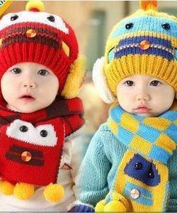 Sét mũ và khăn len cho bé