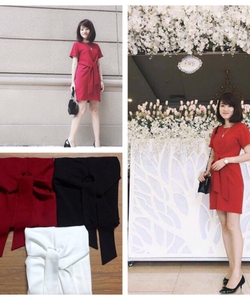 Đầm chéo dây cách điệu vnxk