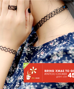 Vòng tattoo choker, bờm đinh, phụ kiện giá rẻ nhất Hà Nội