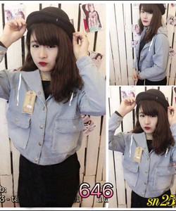 Áo khoác jean cực cute cho cô nàng cá tính