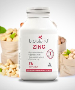 Zinc 120 Viên BioIsland Úc Bổ Sung Kẽm Cho Bé
