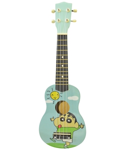 Đàn ukulele cậu bé bút chì màu xanh