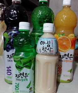 Nước gạo rang, nước nha đam, nước nho, nước cam Hàn Quốc