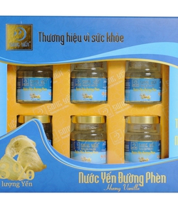 Nước yến đường phèn Vanilla Yến Sào Song Yến hộp 6 lọ x 70ml