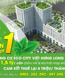 Mở bán chung cư eco city việt hưng giá gốc chủ đầu tư