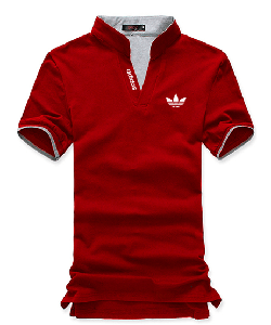 Áo thun cổ trụ thêu Adidas 75k