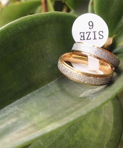 Nhẫn Phun Cát Xi Vàng 18k