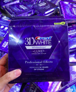 Hộp $0 miếng dán trắng răng Crest 3D White Luxe Whitestrips Whitening Professional Effects 40strips