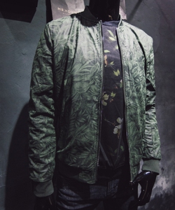 Áo khoác bomber hoạ tiết lá 2016