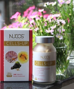 Nucos Cell up collagen nhật bản, 180viên giá 915k giảm nếp nhăn, ngừa lão hóa, mờ nám, tàn nhang, da trắng