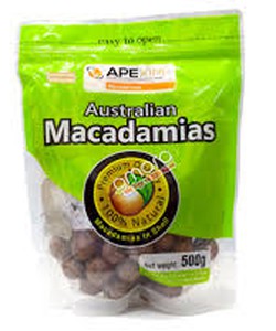 Hạt Maccadamias Ape Xim in shell Australian gói 500g Úc