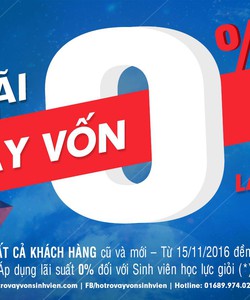 Sinh viên giỏi vay vốn lãi suất 0%