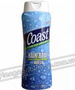 Sữa tắm gội cho Nam Coast Hair Body Wash Mỹ 532ml